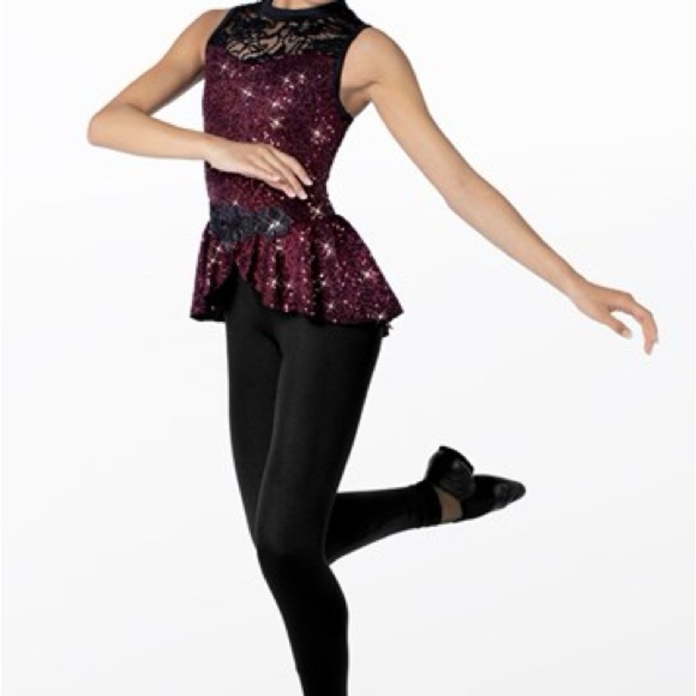 Weissman Dance Costume Jumpsuit Unitard Style 14175 Save Your Tears adult small